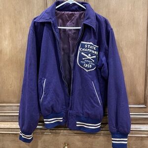 Men’s Large 1959 Vintage Varsity Jacket in Purple State Champions